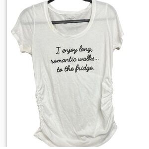 Motherhood Maternity “I enjoy long, romantic walks... to the fridge" Top Size M